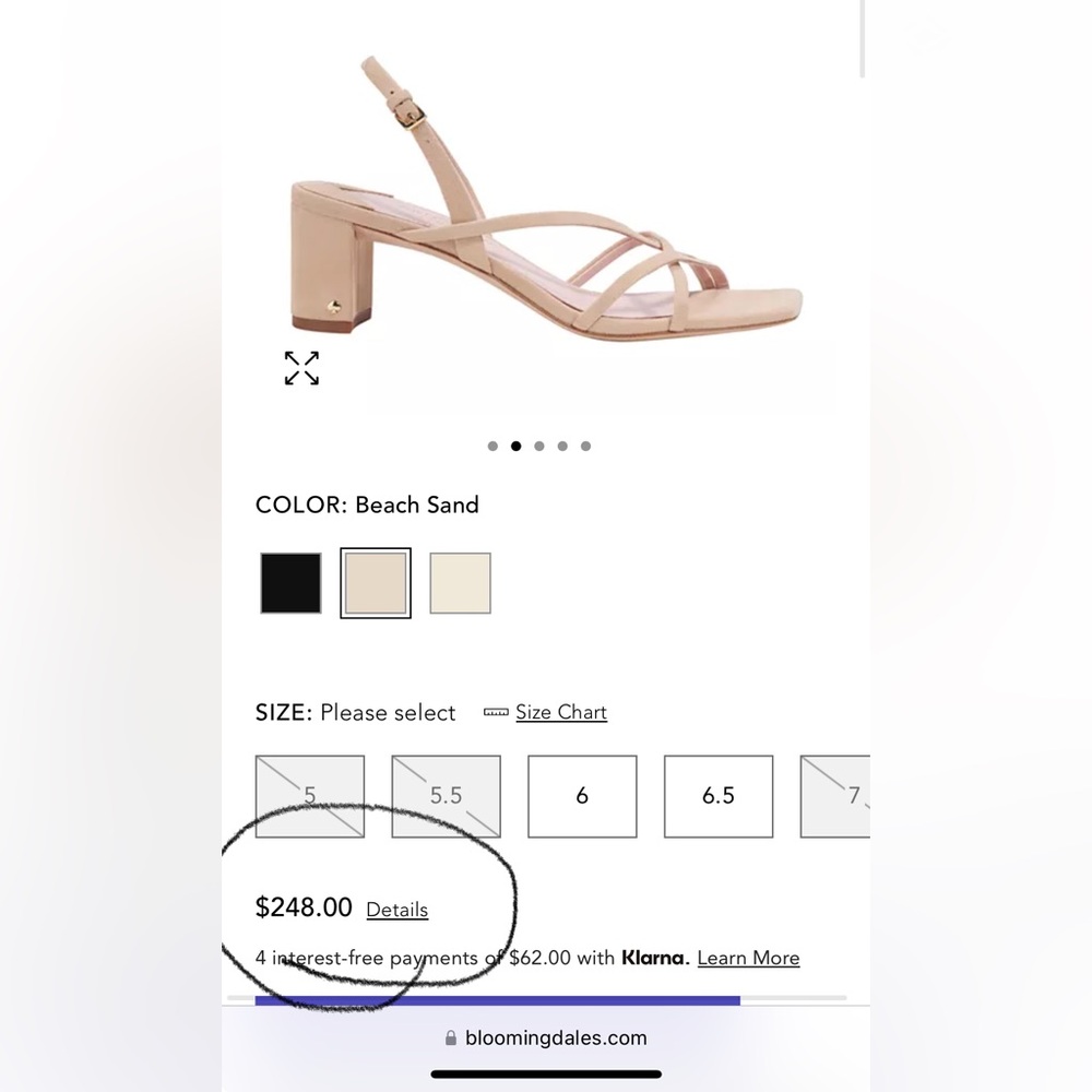Kate Spade Renee Square Toe Block Heel Sandal size 8. Never worn